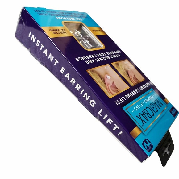 Magicbax Earring Lifters Hypoallergenic Sterling Silver & Gold-Plated NIB - Picture 2 of 5